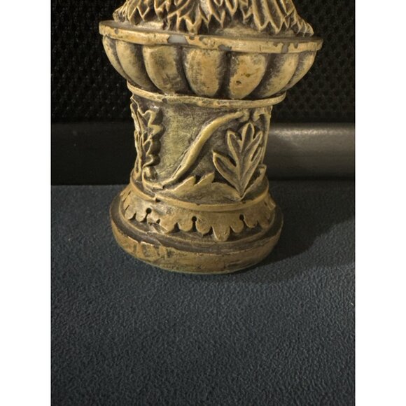 Vintage Crown Chess Piece-Inspired Decorative Figurine Tall Rustic Aged Look - Picture 8 of 8